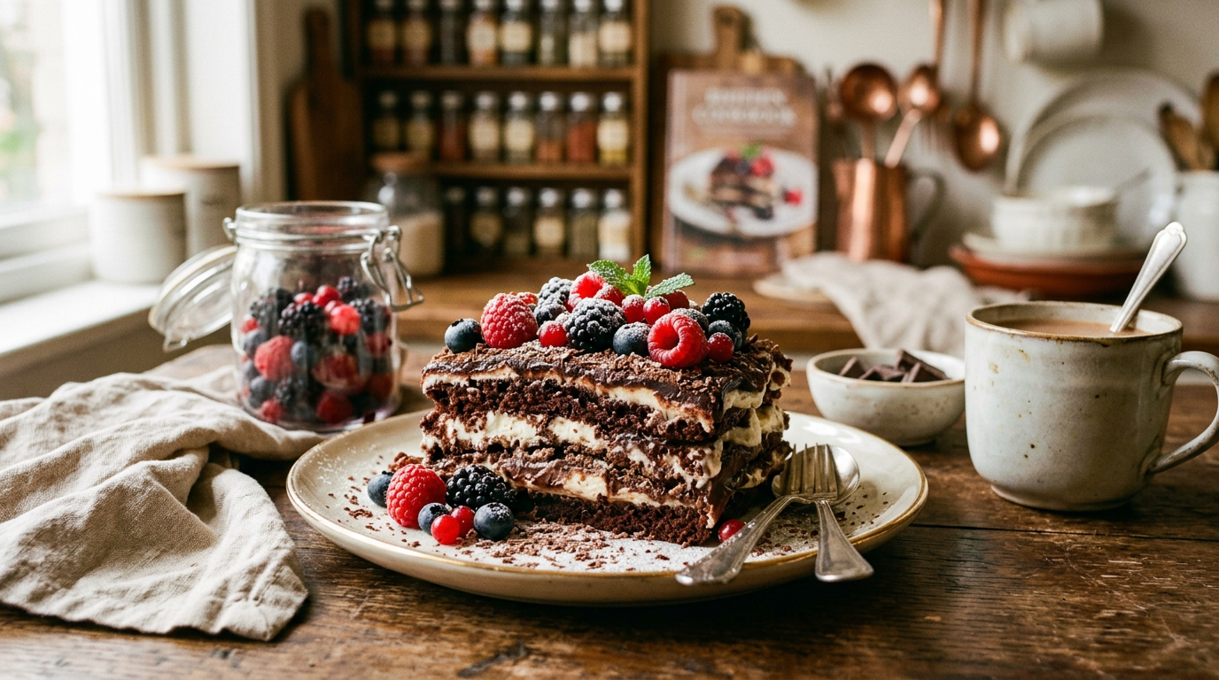 Lasagne sucrée chocolat