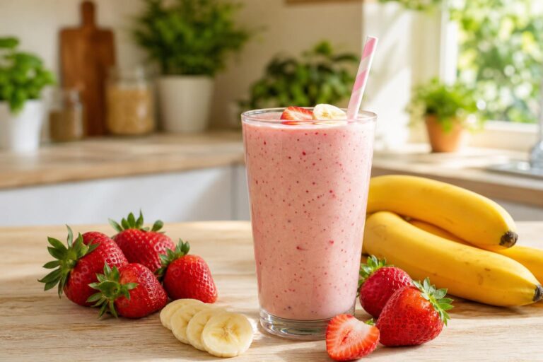 découvrez une recette facile et saine de smoothie fraise banane, parfaite pour booster votre énergie et prendre soin de votre santé.