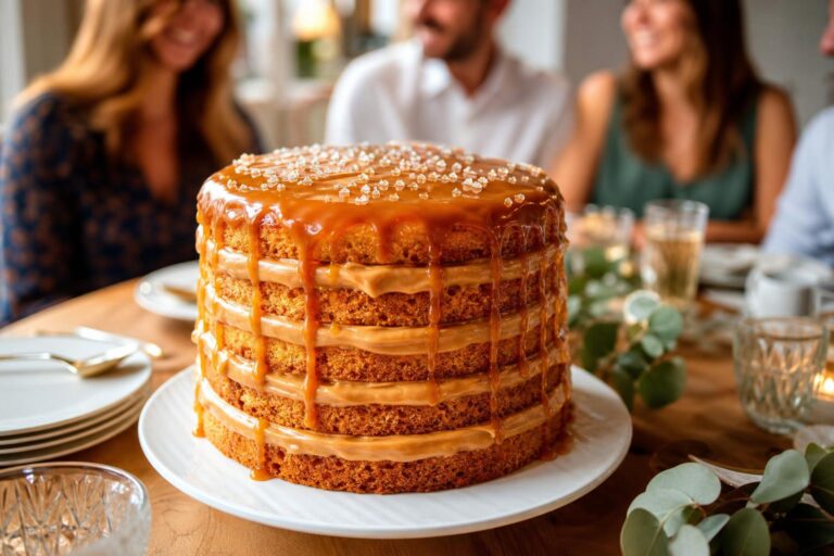 découvrez notre recette facile de layer cake caramel beurre salé pour régaler et impressionner vos invités avec un dessert gourmand et élégant.